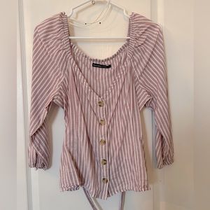 Abercrombie & Fitch wrap top in size large